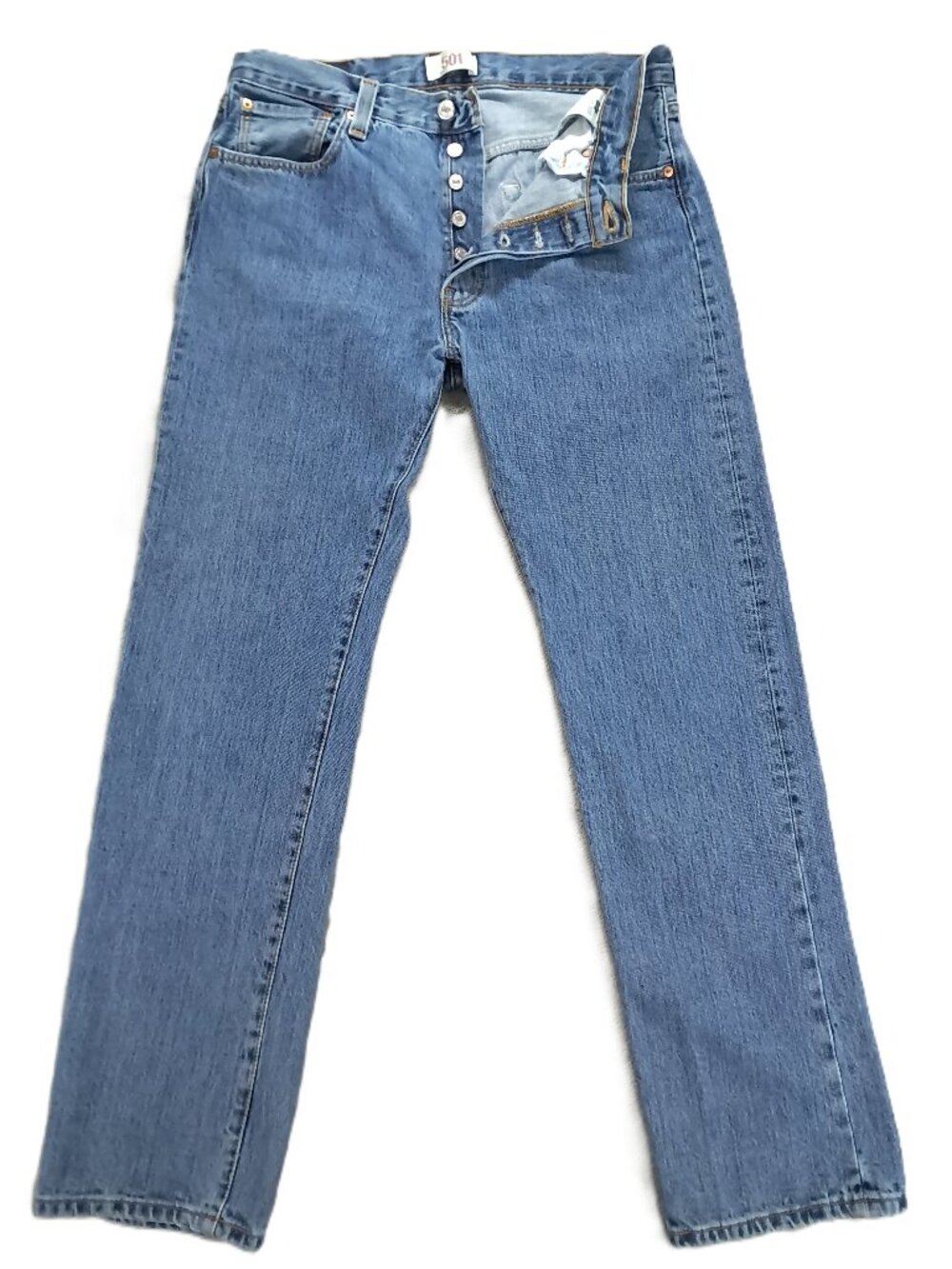 Levis 501 XX Jeans Men 33x33, Tag 34x34 Blue Denim Button Fly Relaxed Straight
